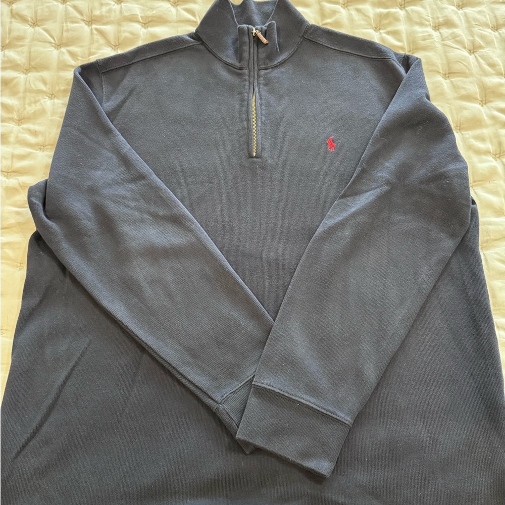 Ralph Lauren Polo Navy Half-Zip Pullover - Picture 2 of 5